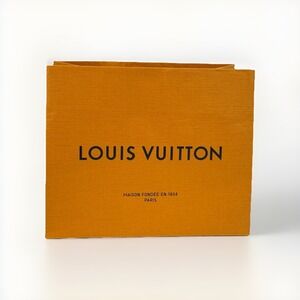 LOUIS VUITTON 8.5" x 7" Authentic Paper Gift/Shopping Bag Small Tote Orange 0022